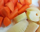 ☆春野菜と鶏つくねの煮物☆作り方2写真