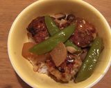 鶏肉と山芋と紫蘇の餡掛けハンバーグ作り方5写真