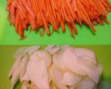 炭酸水でサクサク*人参と玉ねぎのかき揚げ作り方1写真