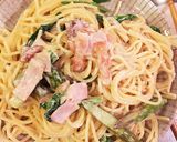 簡単アスパラ&ほうれん草でクリームパスタ作り方7写真