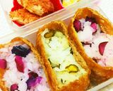 簡単かわいいお花見弁当♡春色いなり寿司作り方2写真