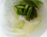 海老とアスパラのトマトクリームパスタ作り方1写真