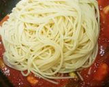 海老とアスパラのトマトクリームパスタ作り方12写真