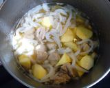 さつま芋と鶏肉の甜麺醤煮作り方4写真
