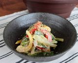 パパッと！わけぎとパプリカのゴママヨ和え作り方3写真