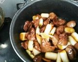 鶏レバーと長ネギの照り煮作り方5写真