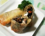 リメイク～ひじきの煮物のクリチ春巻き作り方4写真
