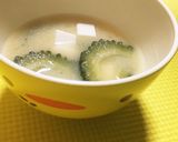 苦味を少し取った☆ゴーヤのお味噌汁作り方8写真
