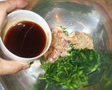 春菊とツナ缶のごま和え♪コチュジャン作り方5写真