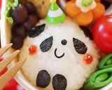 キャラ弁＊材料2つで簡単♪パンダくん弁当作り方4写真