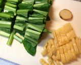 簡単！小松菜と油揚げの甘～い煮びたし作り方1写真