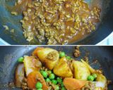 肉じゃがdeキーマカレー丼作り方2写真