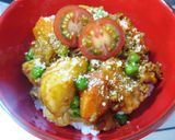 肉じゃがdeキーマカレー丼作り方3写真