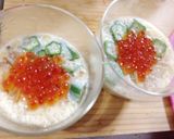 オクラとエノキの茶碗蒸し♡いくら乗せ♪作り方2写真