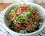 バター香るきんぴらチーズ丼作り方3写真