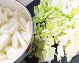 春キャベツ、新タマとたまごの春採り炒め作り方1写真