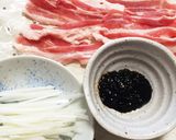 豚バラねぎで佃煮のり巻き〜作り方1写真