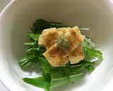 柚子胡椒で★水菜&カリッと揚げのおすまし作り方3写真