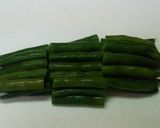 いんげんと鶏ムネ肉の胡麻和え作り方1写真