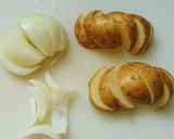 鶏モモ肉とじゃがいもの蒸し煮作り方2写真