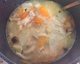 野菜たっぷり♡優しい味の参鶏湯風スープ♡作り方4写真
