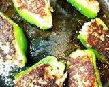 シャキシャキ蓮根入りピーマンの肉積め作り方10写真
