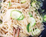 たっぷりズッキーニのレモンチーズパスタ作り方4写真