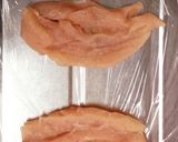 ◎梅しそささみのパリッと鶏皮ロール◎作り方1写真