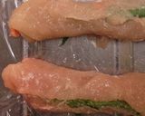 ◎梅しそささみのパリッと鶏皮ロール◎作り方4写真