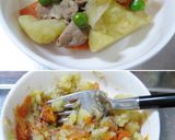 肉じゃがde揚げないヘルシーコロッケ丼作り方2写真