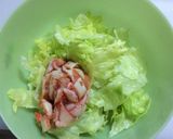 レタス丸ごと✴︎中華いか✴︎サラダ作り方1写真