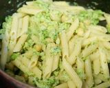 ブロッコリーとひよこ豆のチーズパスタ作り方4写真