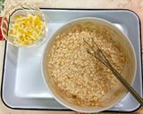 ふんわり豆腐チーズソースのハンバーグ丼♪作り方3写真