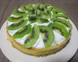 キウィトッピングでチーズケーキ作り方12写真