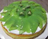 キウィトッピングでチーズケーキ作り方13写真