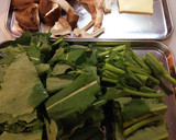 つぼみ菜と椎茸のチーズ乗っけ炒め作り方1写真