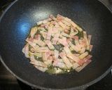椎茸とアスパラとベーコンのクリームパスタ作り方2写真