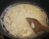 椎茸とアスパラとベーコンのクリームパスタ作り方4写真