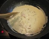 椎茸とアスパラとベーコンのクリームパスタ作り方6写真