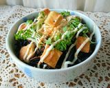 ポテサラとひじき煮のピリ辛マヨ丼作り方2写真