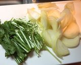 玉ねぎ★水菜の玉ねぎの和風マカロニパスタ作り方1写真