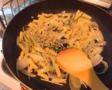 玉ねぎ★水菜の玉ねぎの和風マカロニパスタ作り方5写真