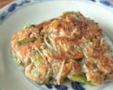 千切り長いもで、大人の揚げ焼き作り方7写真