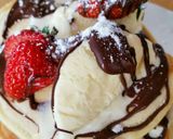 チョコバナナとバニラアイスのホットケーキ作り方5写真