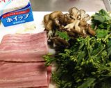 春なので菜の花と舞茸のクリームパスタ作り方1写真