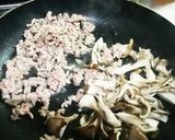 焼肉のたれで～きのこミートクリームパスタ作り方5写真