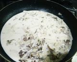 焼肉のたれで～きのこミートクリームパスタ作り方6写真