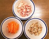 みつせ鶏づくし彩・香野菜の炊き込みごはん作り方1写真