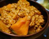 南瓜ととり挽肉の煮物作り方8写真