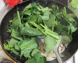 ホウレン草と豚肉の炒め物（ジャガ芋入り）作り方3写真